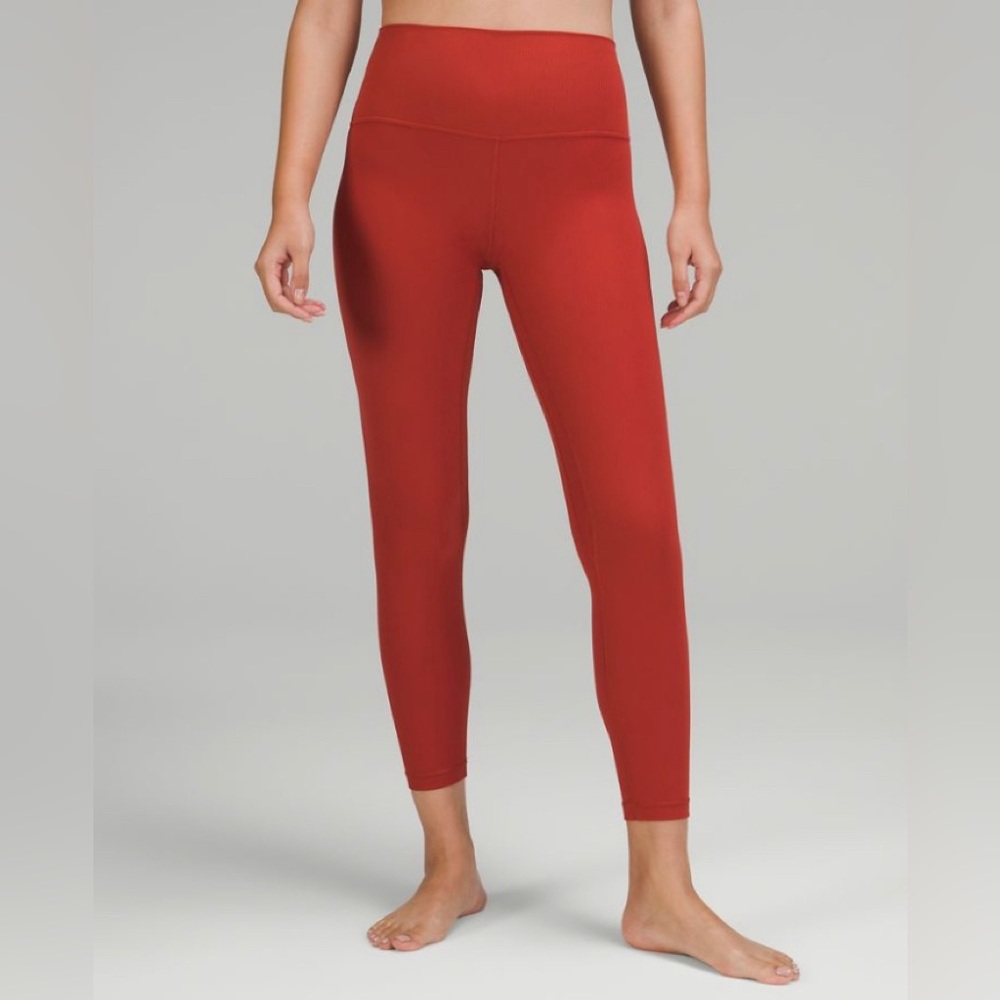 Lululemon align 25 ribbed orange 6